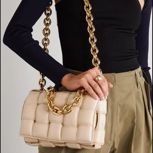 Cream Woven Cassette Bag